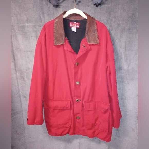 Marlboro Country Other - Vintage Marlboro Red Jacket w Zip Out Vest and Leather Accents Size Large